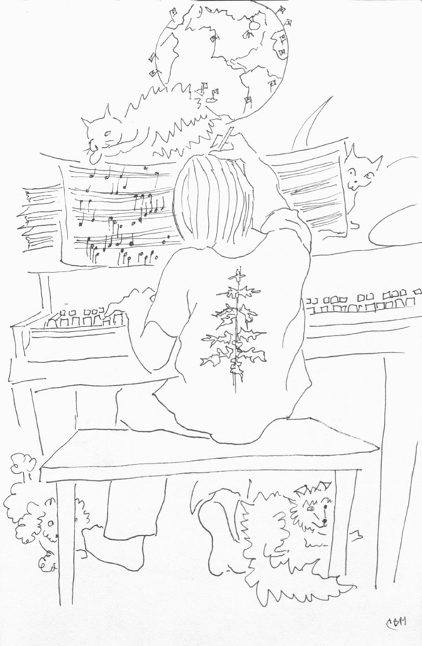 Composer at Work - by Carol Bowen MacKenzie